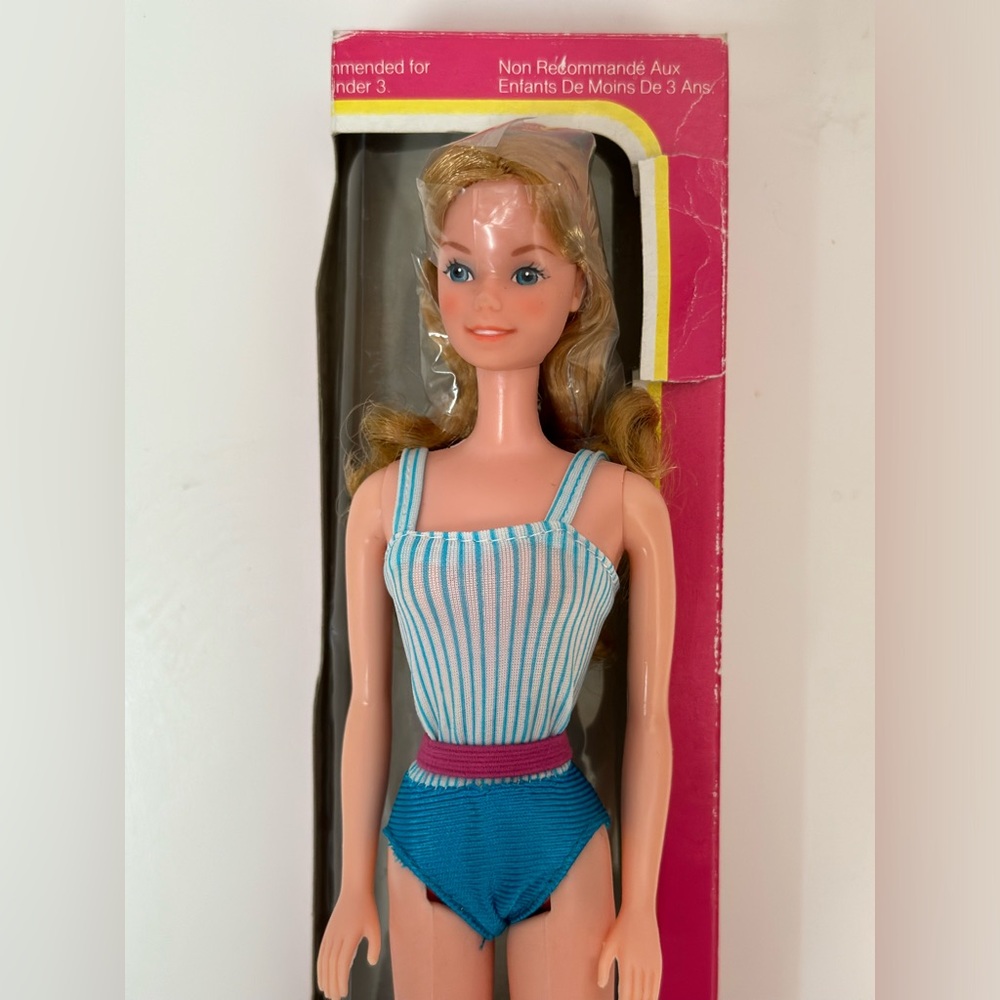 Vintage 1982 Barbie #5336 Blue Bathing Suit NIB Rare Foreign Edition - Picture 9 of 15